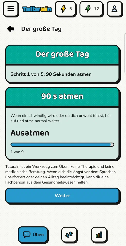 Tulbrain · Der Bildschirm Der große Tag in Public Speaking