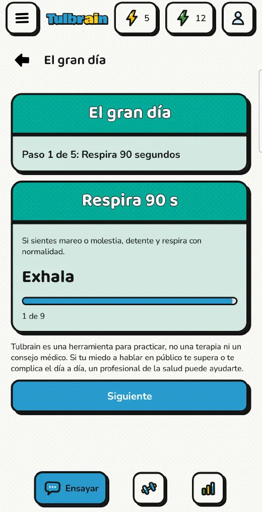 Tulbrain · La pantalla El gran día de Public Speaking