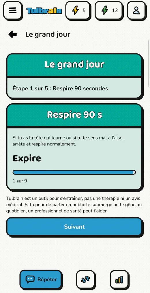 Tulbrain · L'écran Le grand jour dans Public Speaking