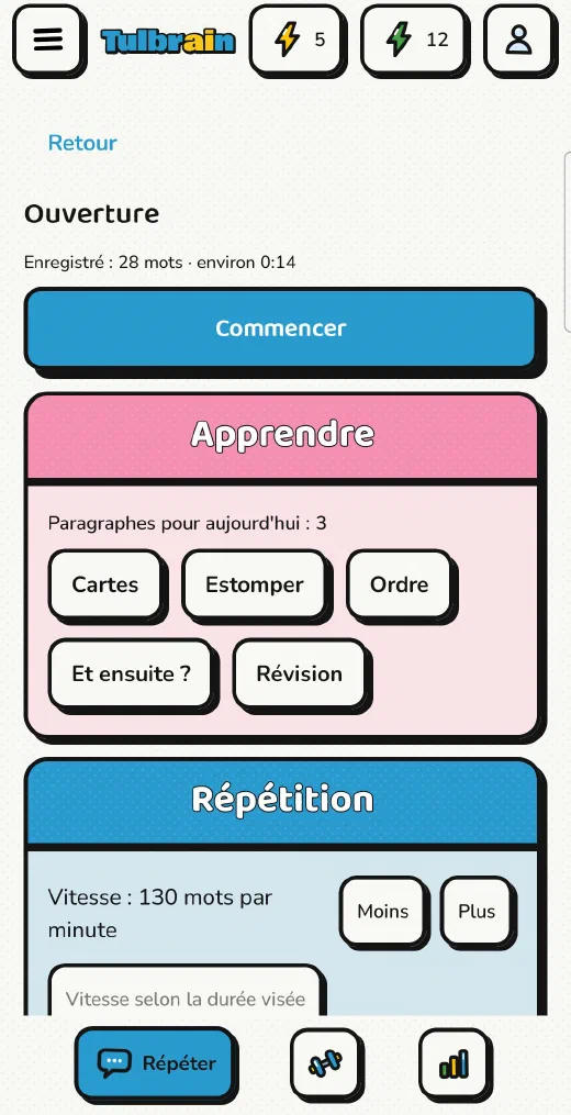 Tulbrain · Apprendre