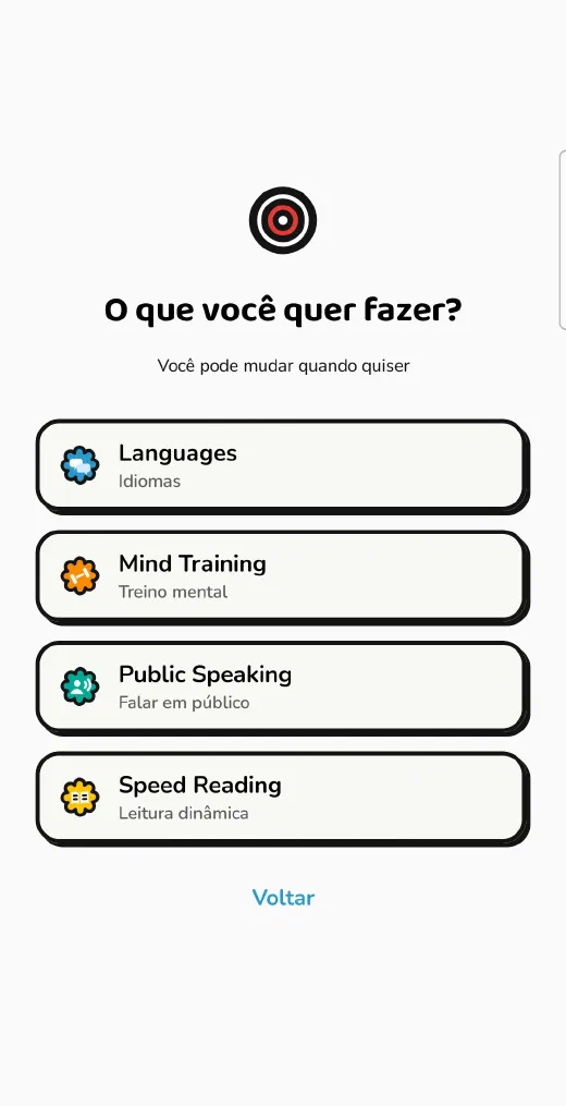 Tulbrain: a pergunta «O que você quer fazer?» com Languages, Mind Training e Speed Reading